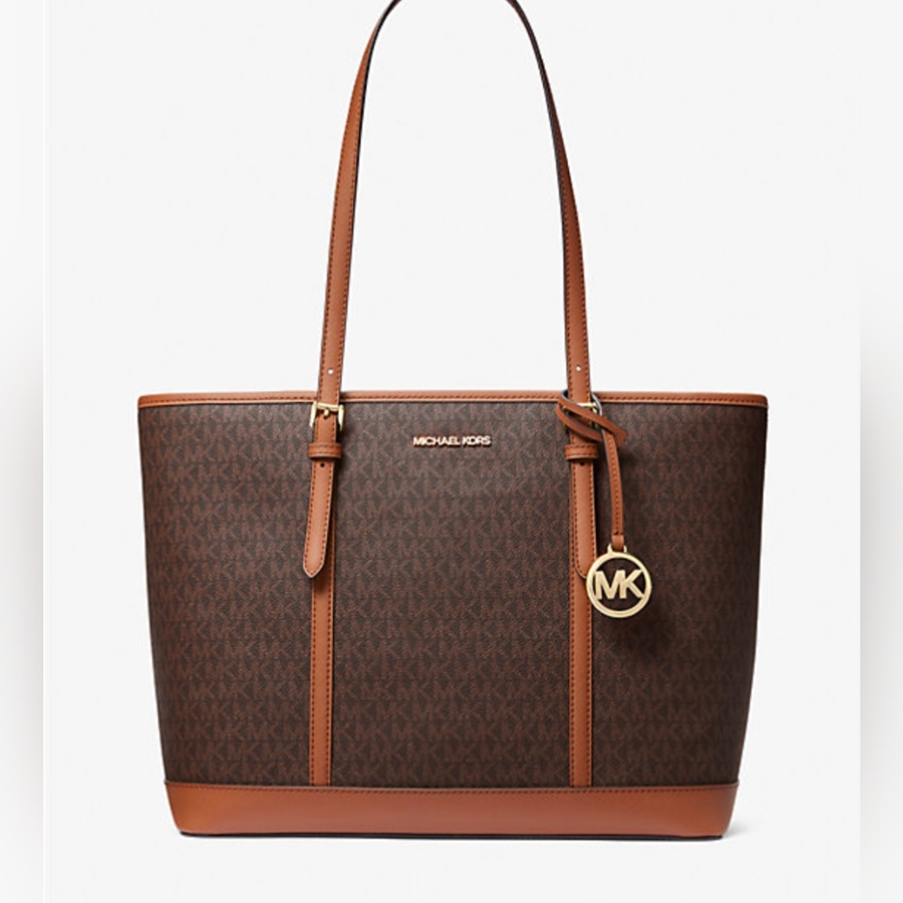 Michael Kors Brown and Tan Tote Bag